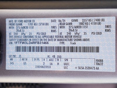 2024 Ford F-150 XLT CREW 3.5 PB