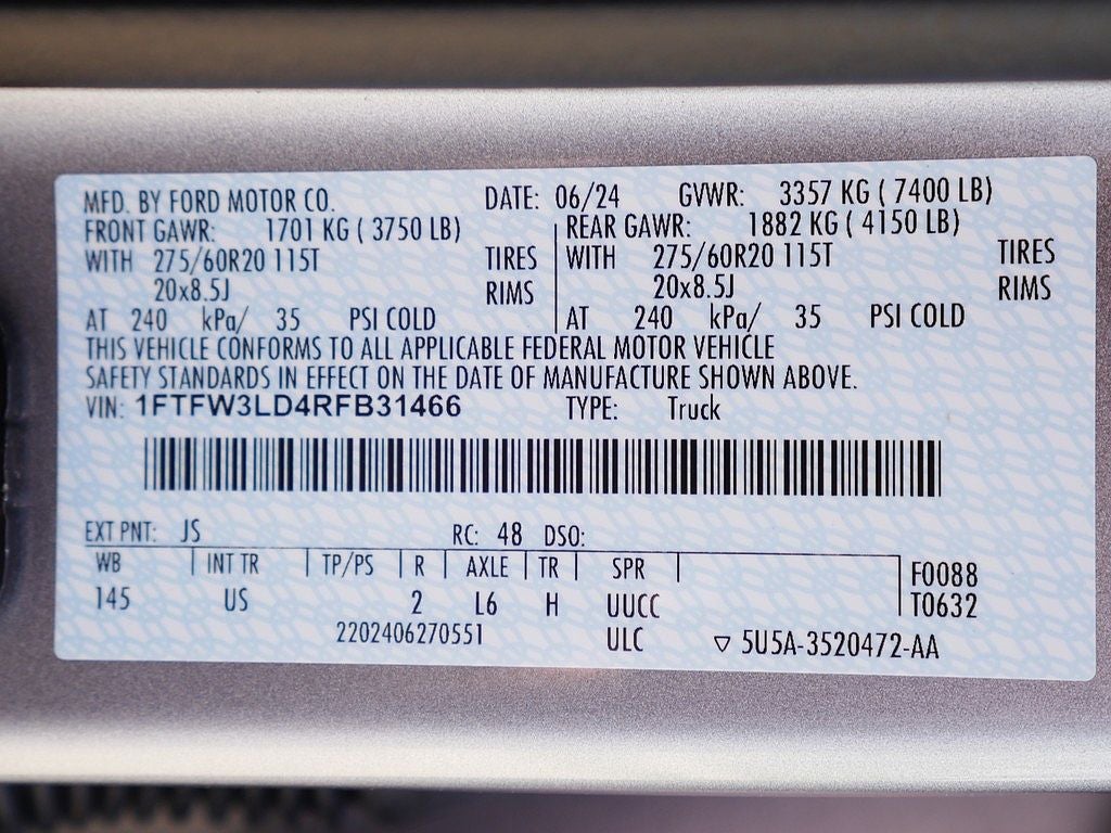 2024 Ford F-150 XLT CREW 3.5 PB