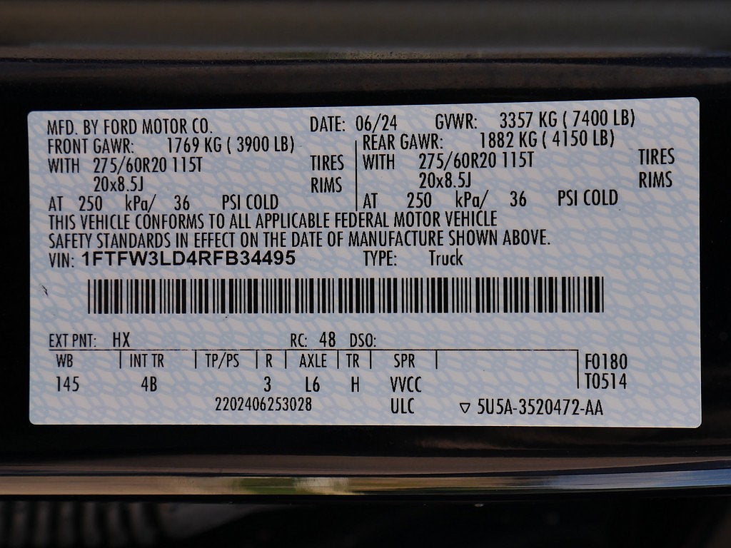 2024 Ford F-150 XLT CREW 3.5 PB 303A