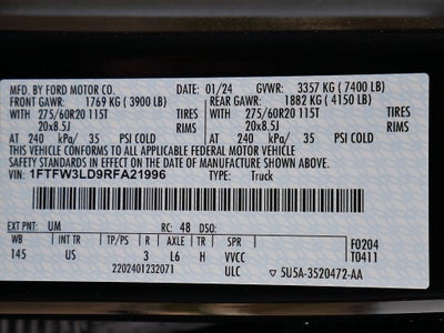 2024 Ford F-150 XLT CREW 3.5 PB 303A