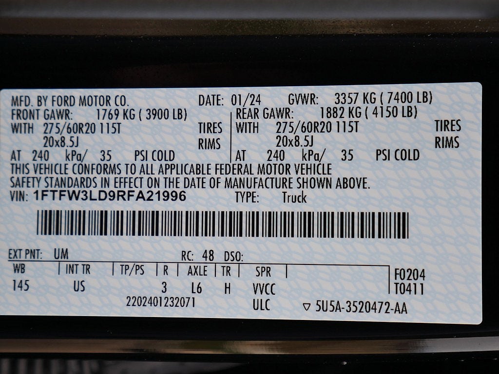 2024 Ford F-150 XLT CREW 3.5 PB 303A