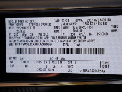 2024 Ford F-150 XLT CREW 3.5 PB 303A
