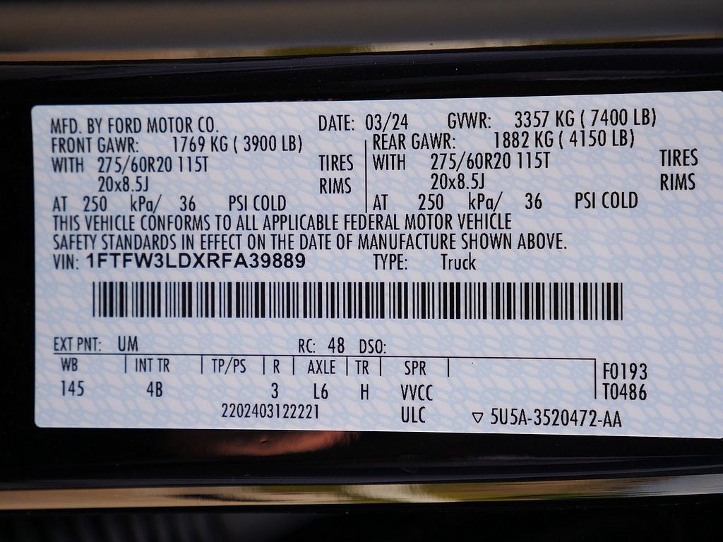 2024 Ford F-150 XLT CREW 3.5 PB 303A