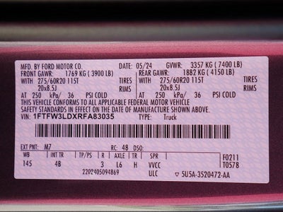 2024 Ford F-150 XLT CREW 3.5 PB 303A