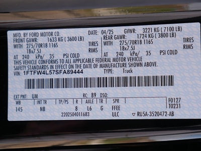 2025 Ford F-150 Tremor CREW 5.0 402A