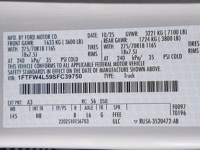 2025 Ford F-150 Tremor CREW 4WD