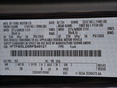 2024 Ford F-150 Lariat CREW 3.5 PB