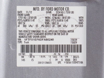 2013 Ford F-150 STX EXT CAB 5.0