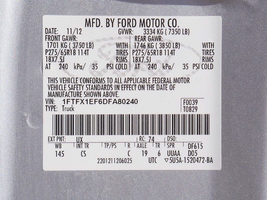 2013 Ford F-150 STX EXT CAB 5.0