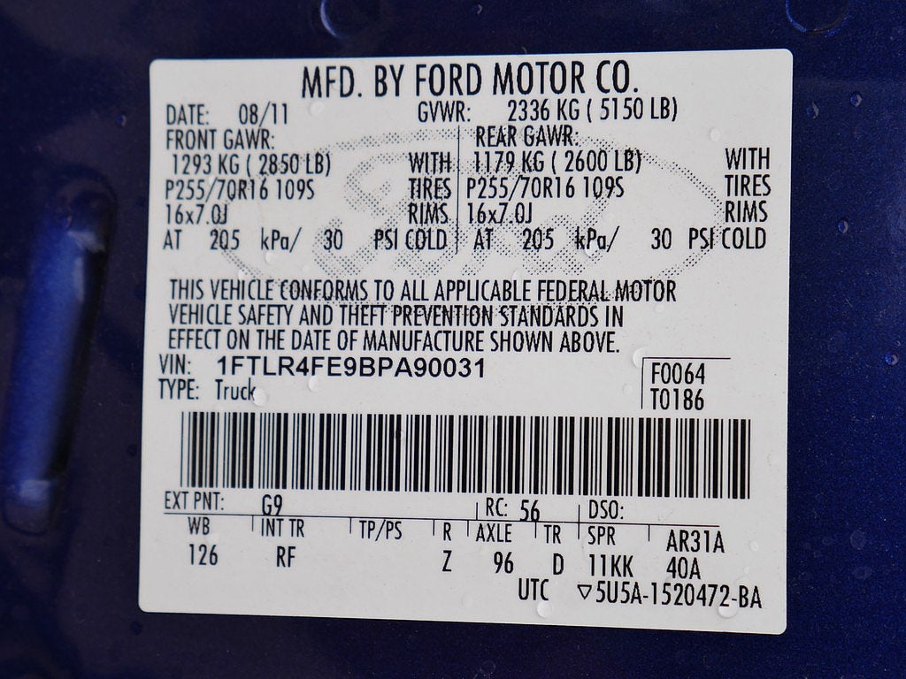 2011 Ford Ranger XLT EXT CAB 4.0