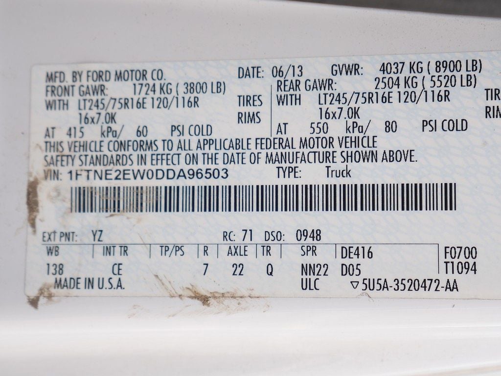 2013 Ford E-250 CARGO