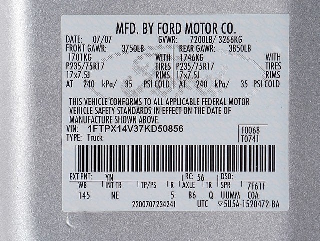 2007 Ford F-150 XLT EXT. CAB 4WD