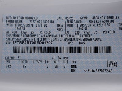 2025 Ford F-250SD XL CAB 4WD