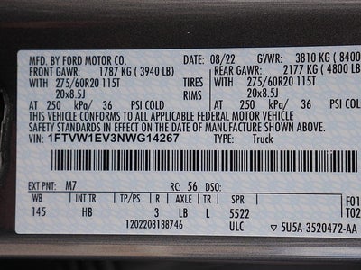 2022 Ford F-150 Lightning Lariat EXT. RANGE BATTERY