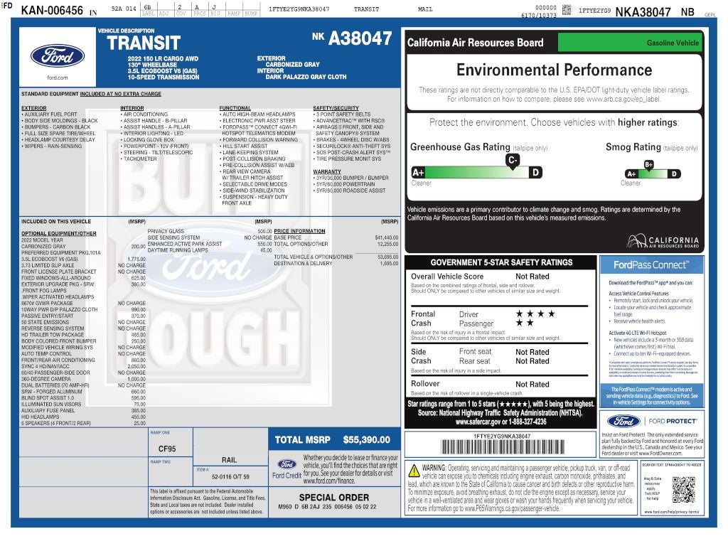 2022 Ford Transit-150 EXPLORER LIMITED SE AWD 3.5 ECOBOOST