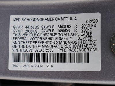 2020 Honda Accord Sport 2.0T
