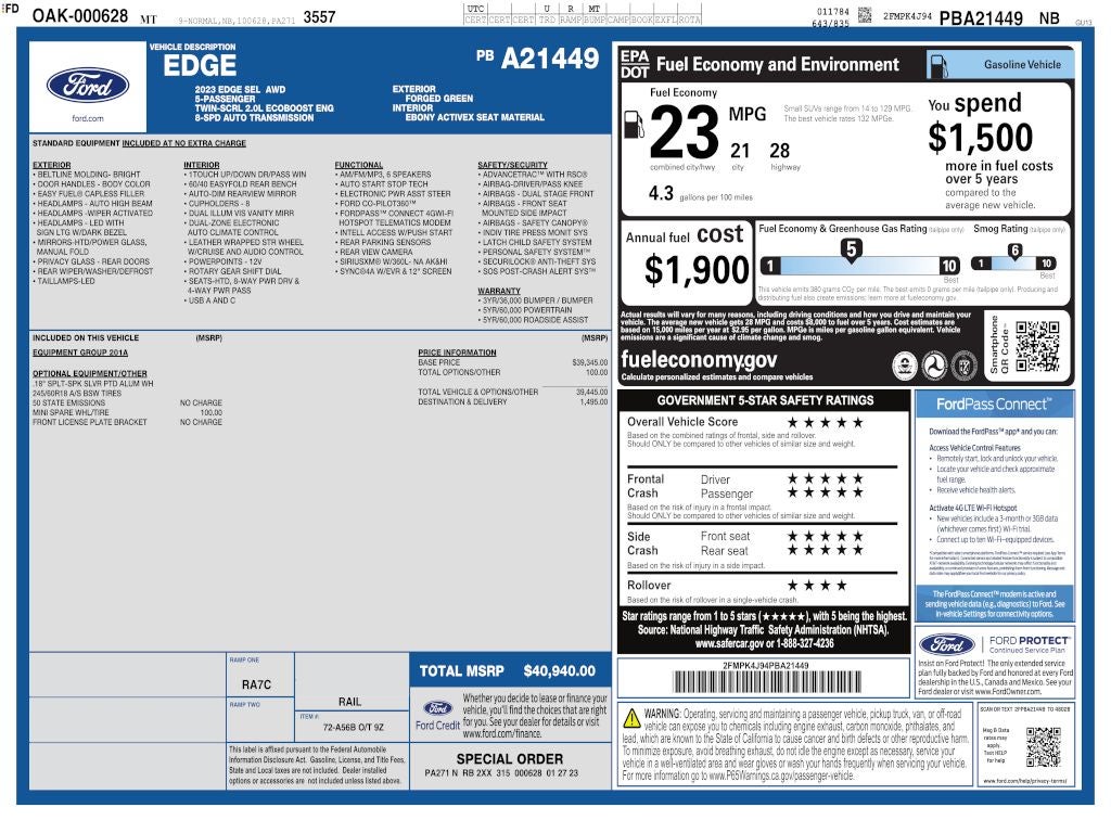 2023 Ford Edge SEL AWD