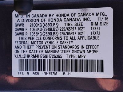 2016 Honda CR-V EX-L AWD