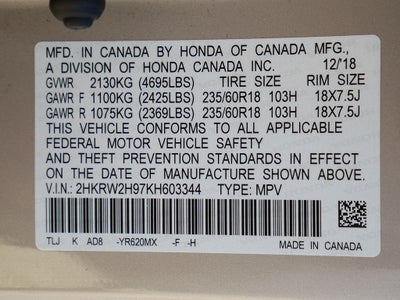 2019 Honda CR-V Touring AWD