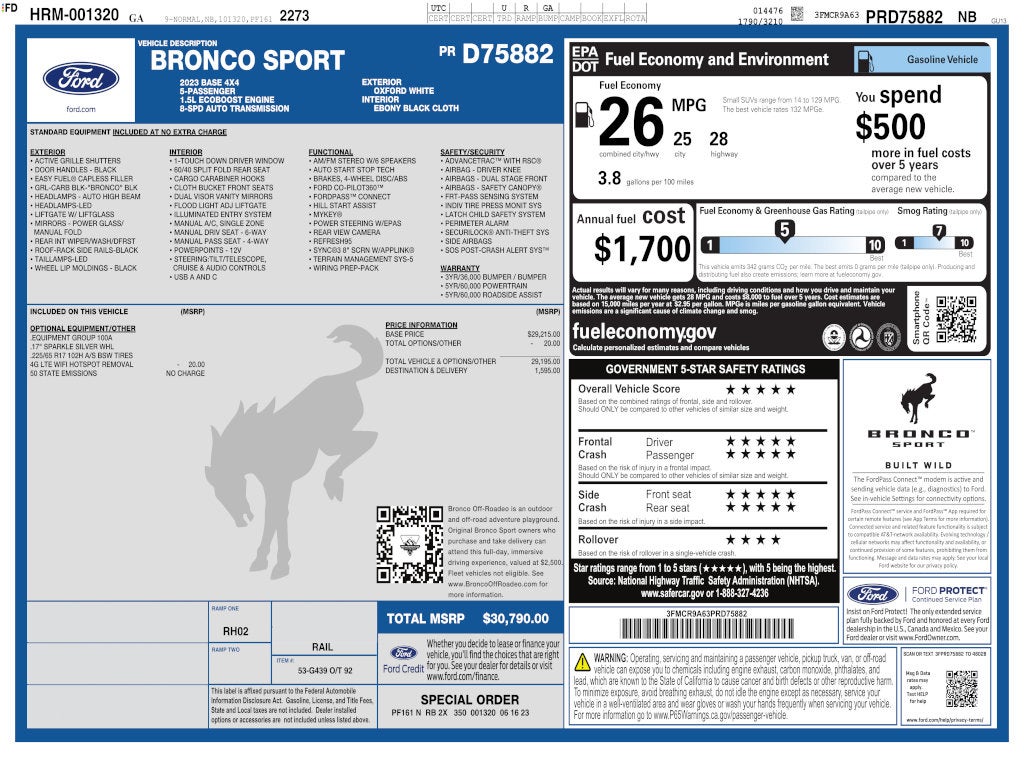 2023 Ford Bronco Sport Base 4WD