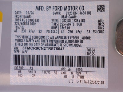2026 Ford Bronco Sport Outer Banks 4WD