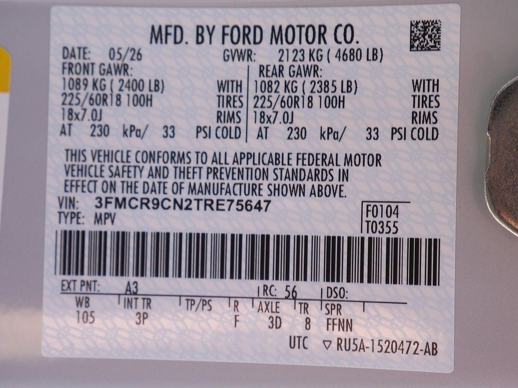 2026 Ford Bronco Sport Outer Banks 4WD