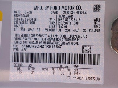 2026 Ford Bronco Sport Outer Banks 4WD