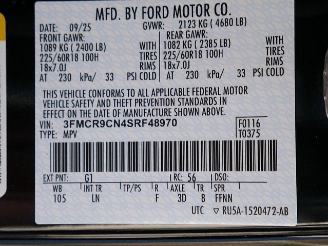 2025 Ford Bronco Sport Outer Banks 4WD