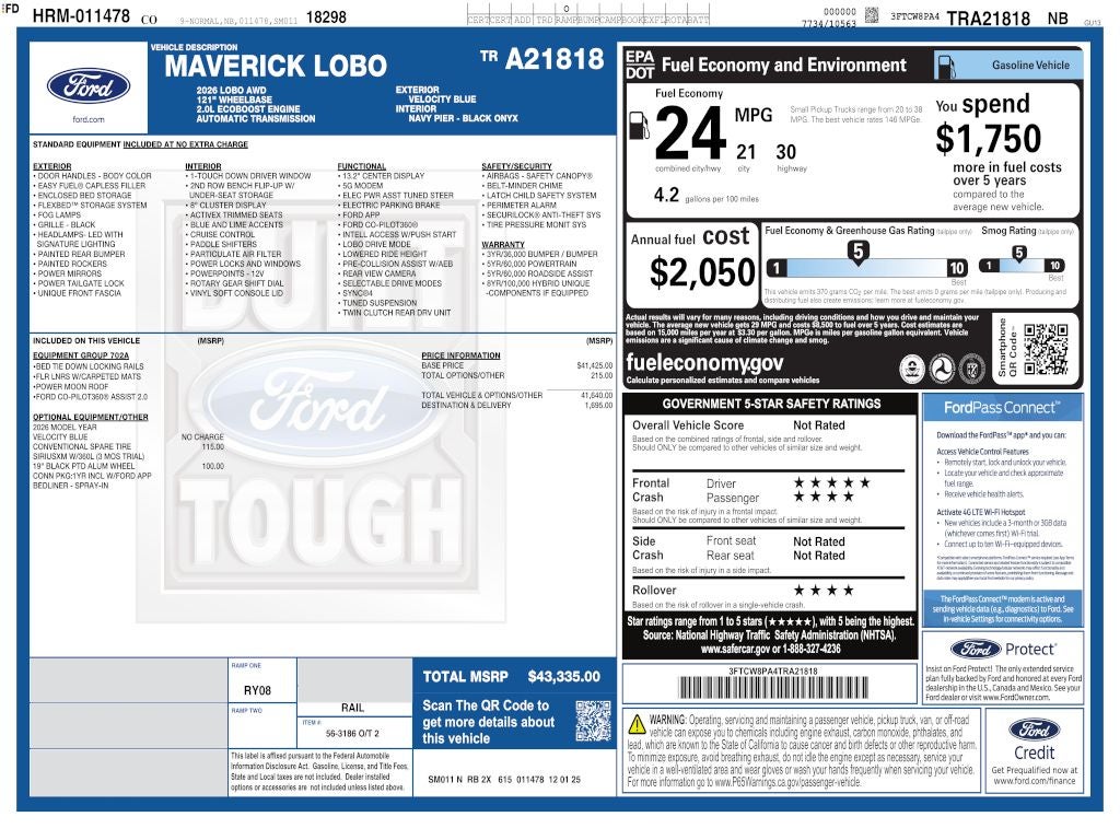 2026 Ford Maverick Lobo High AWD