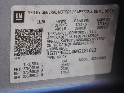 2021 GMC Sierra 1500 AT4 CREW 6.2