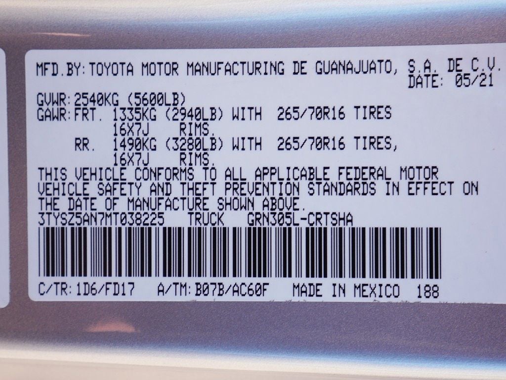 2021 Toyota Tacoma TRD Off-Road V6