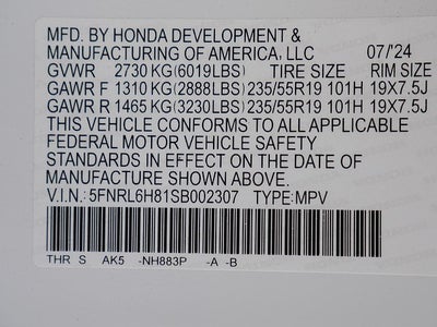 2025 Honda Odyssey Touring