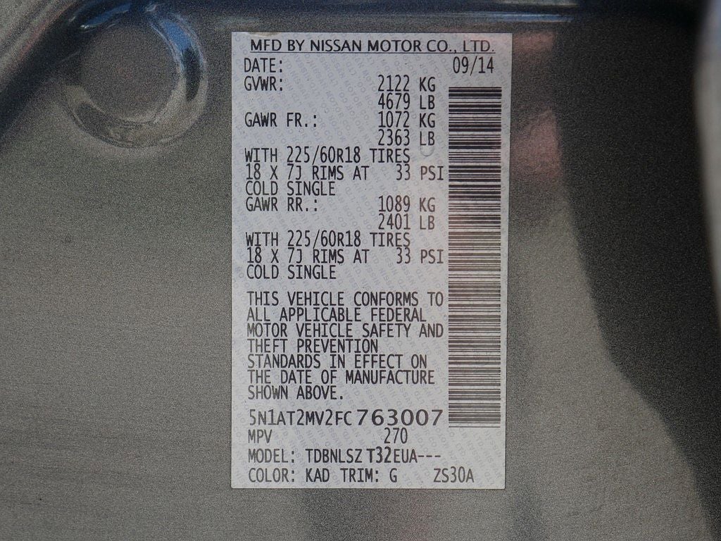 2015 Nissan Rogue SL AWD