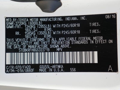 2016 Toyota Highlander LE Plus V6