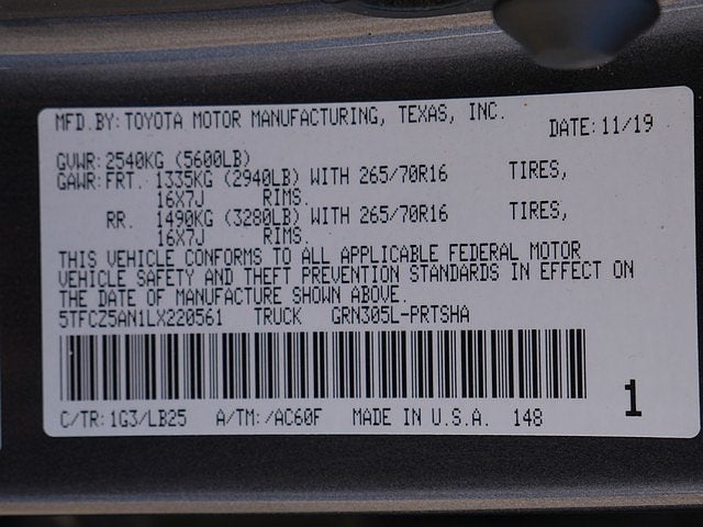 2020 Toyota Tacoma TRD Pro V6