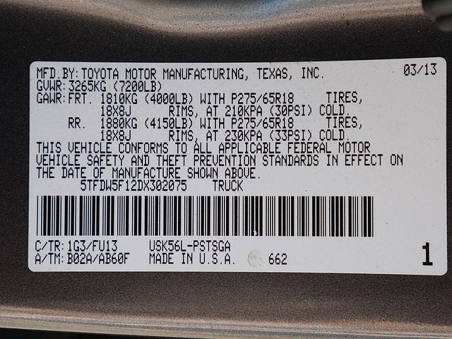 2013 Toyota Tundra Grade CrewMax 4WD