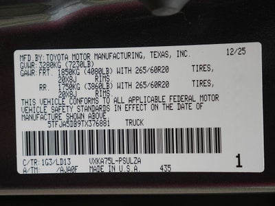 2026 Toyota Tundra Limited 4WD