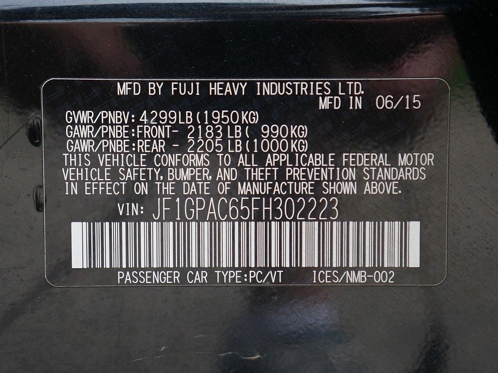 2015 Subaru Impreza 2.0i Premium