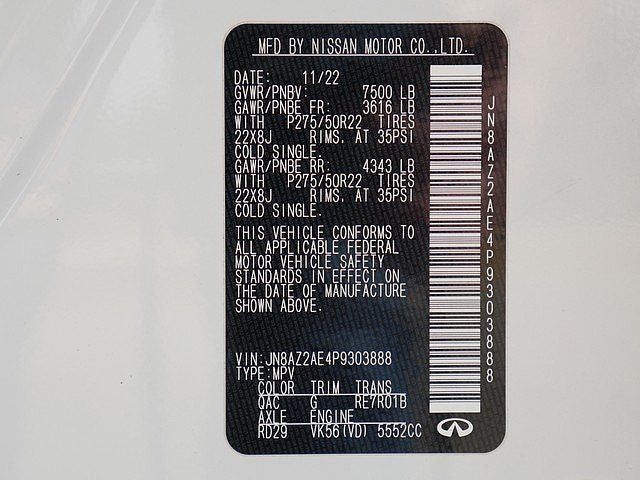 2023 INFINITI QX80 Premium Select AWD