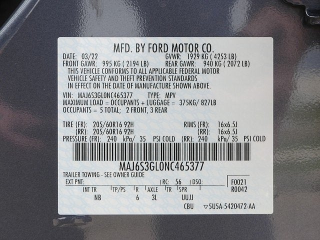 2022 Ford EcoSport SE AWD