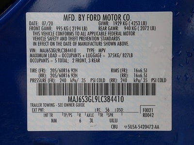 2020 Ford EcoSport SE AWD