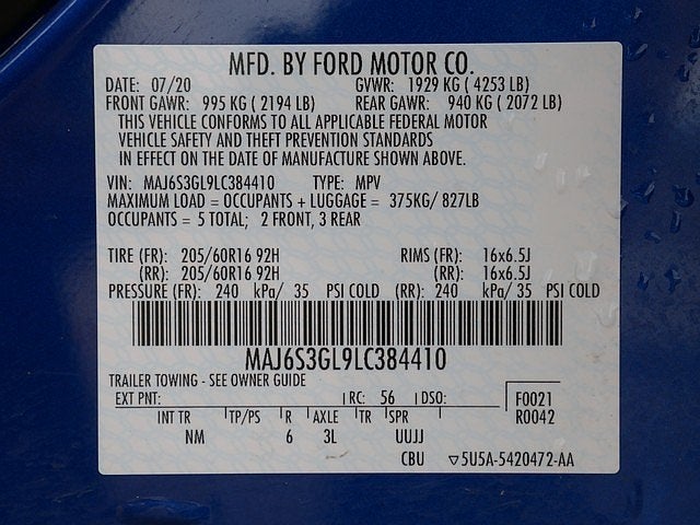 2020 Ford EcoSport SE AWD