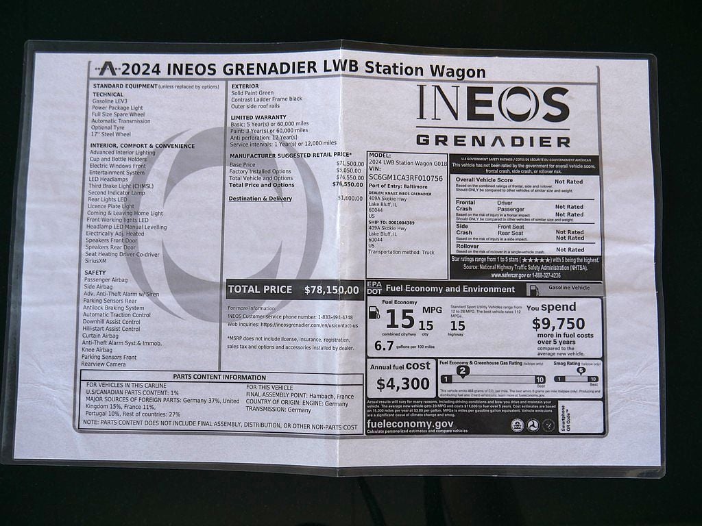 2024 INEOS Grenadier Station Wagon 4x4